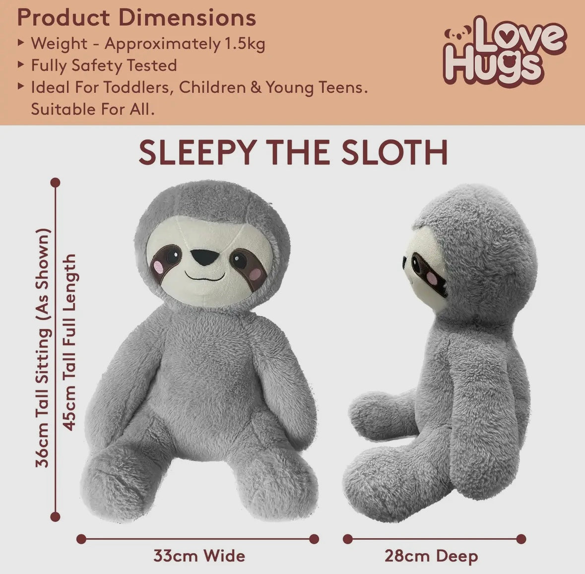 Weighted Sloth Teddy - Sleeping aid