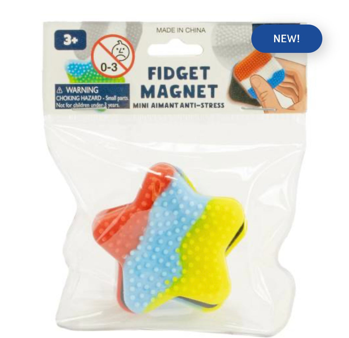 Fidget magnet textured slider