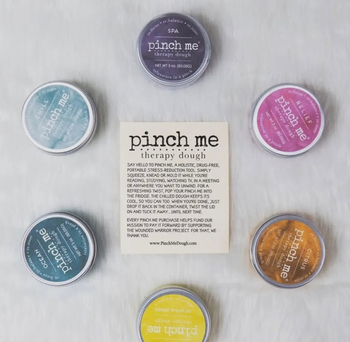 Pinch me therapy dough keychains