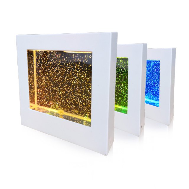 Sensory LED Glitter Filled Square Light