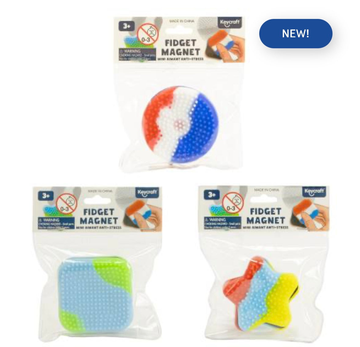 Fidget magnet textured slider