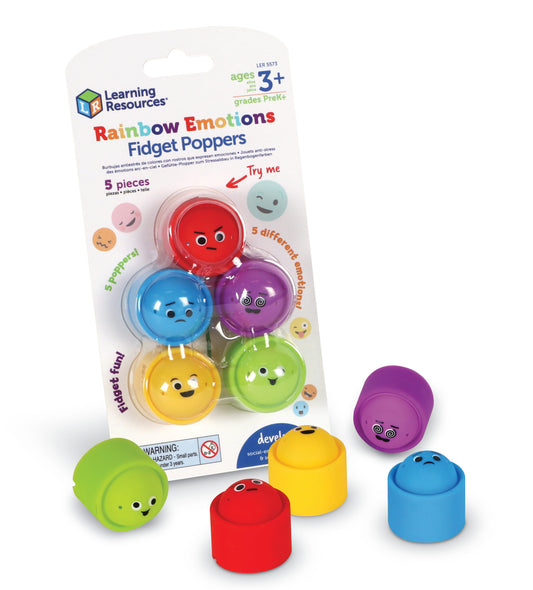 Rainbow emotions fidget poppers