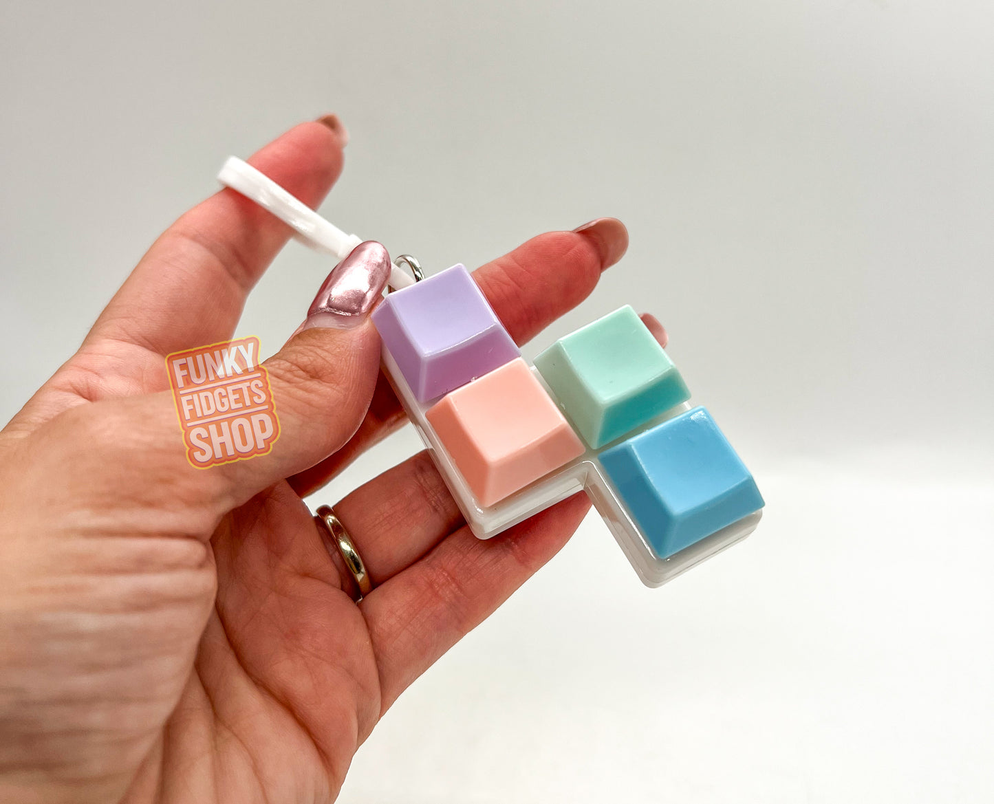 Fidget keyboard keychain
