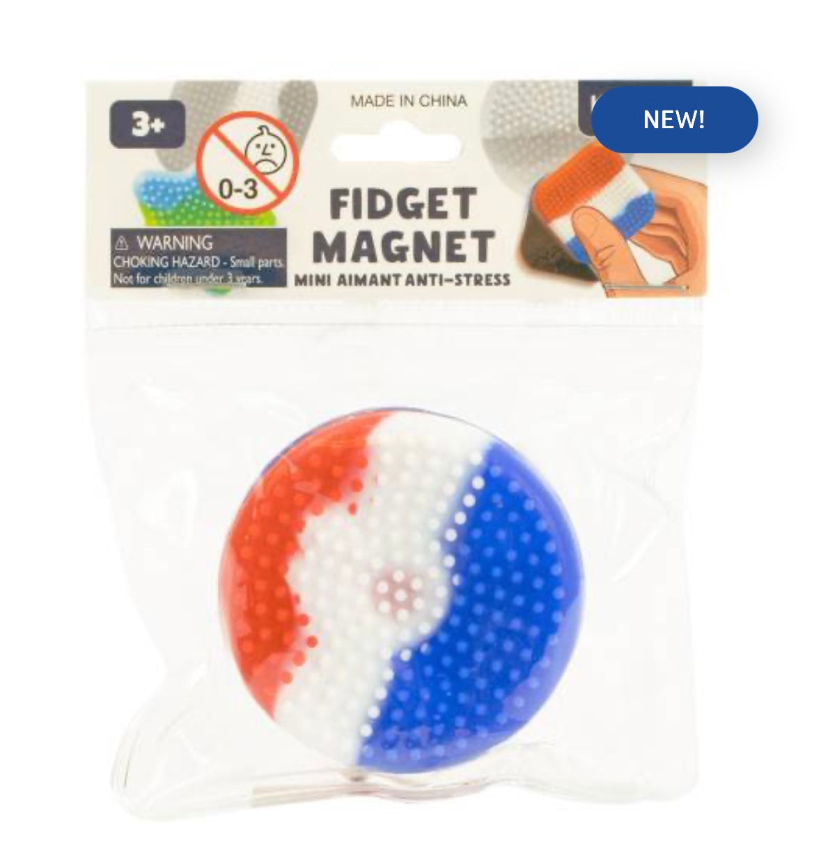Fidget magnet textured slider
