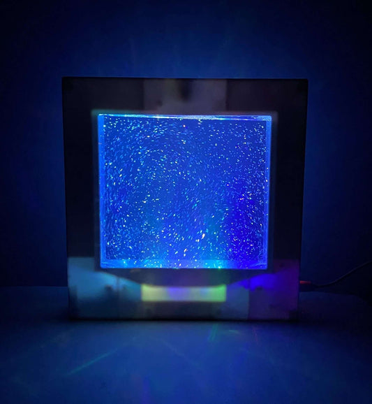 Sensory LED Glitter Filled Square Light
