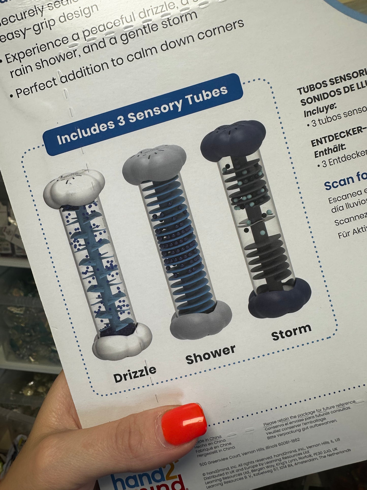 Sounds of Rain Sensory Tubes