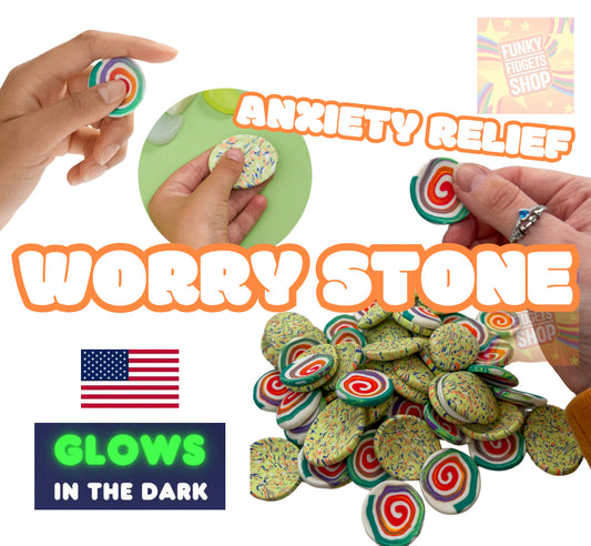 Fidget worry stone - Glow in the dark