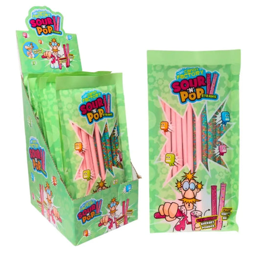 Candy Factory Sour N Pop Straws
