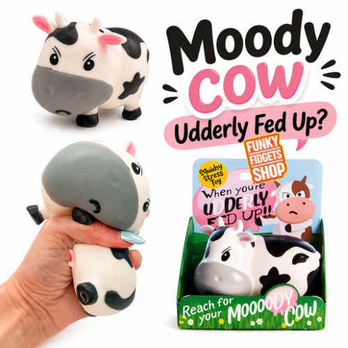 Moody Cow Squidgy Stress Toy