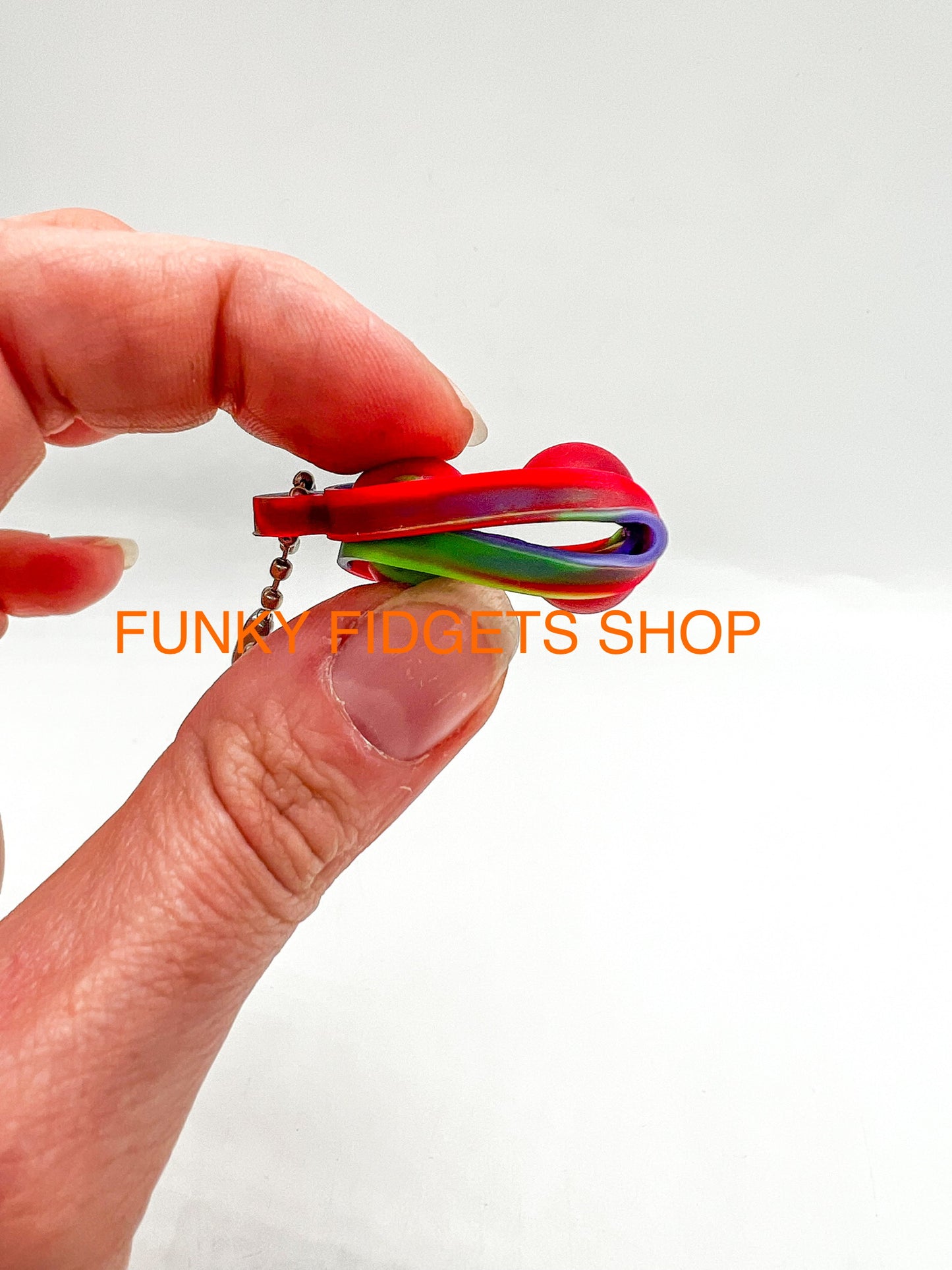 Pop it tie dye keychain