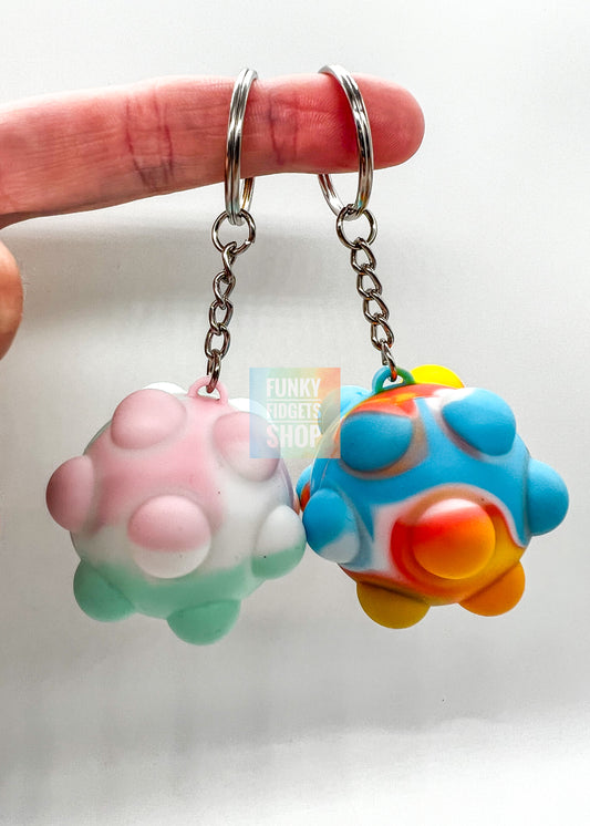 Pop it ball keychain