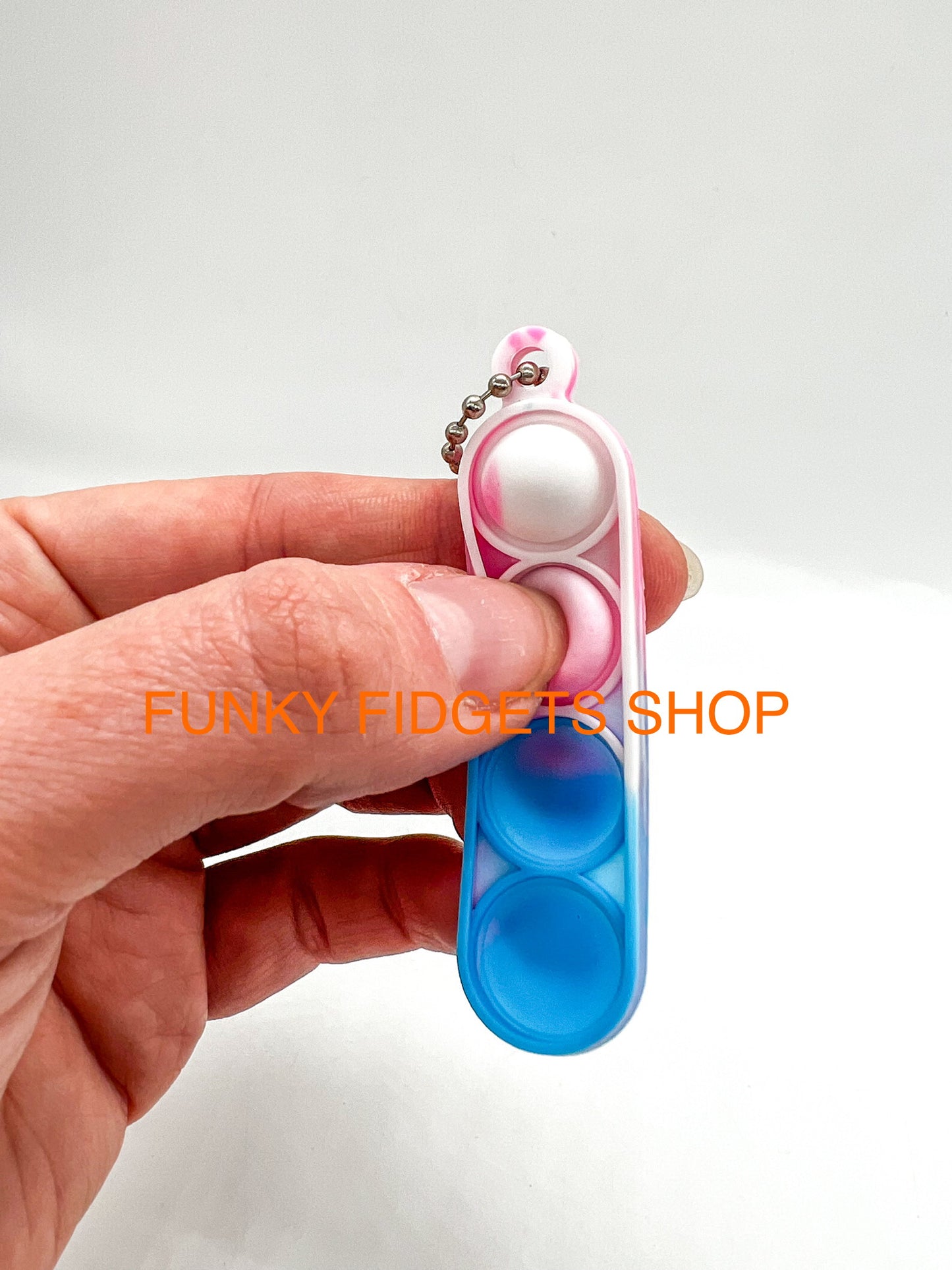Pop it tie dye keychain