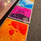 Textured liquid floor tiles x4