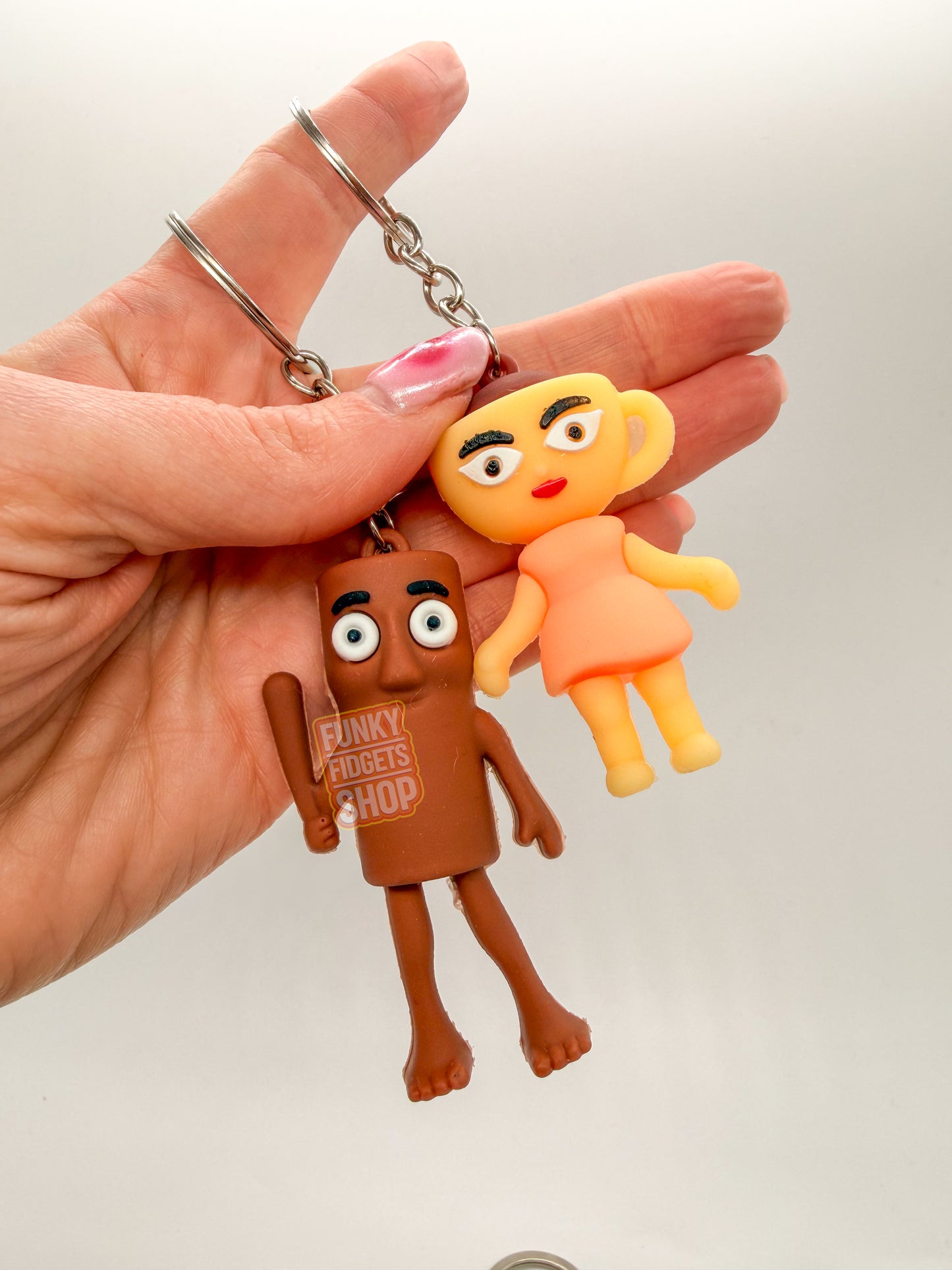 Brain Rot bag clip keyring