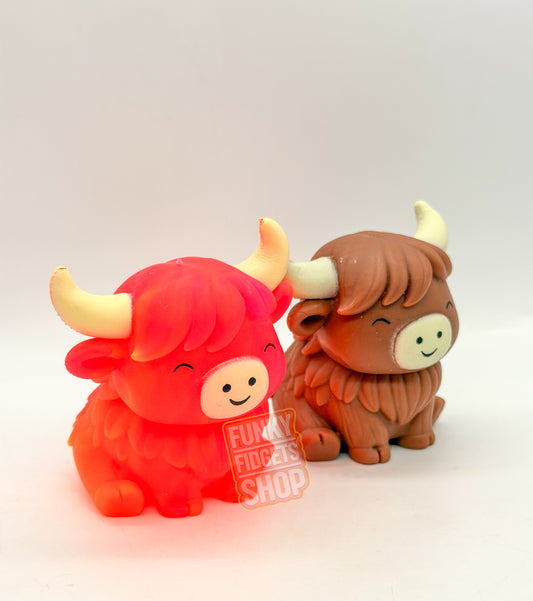 Funky highland cow sugar filled squishy
