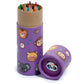 Zoo Pencil Pot with 12 Colouring Pencils