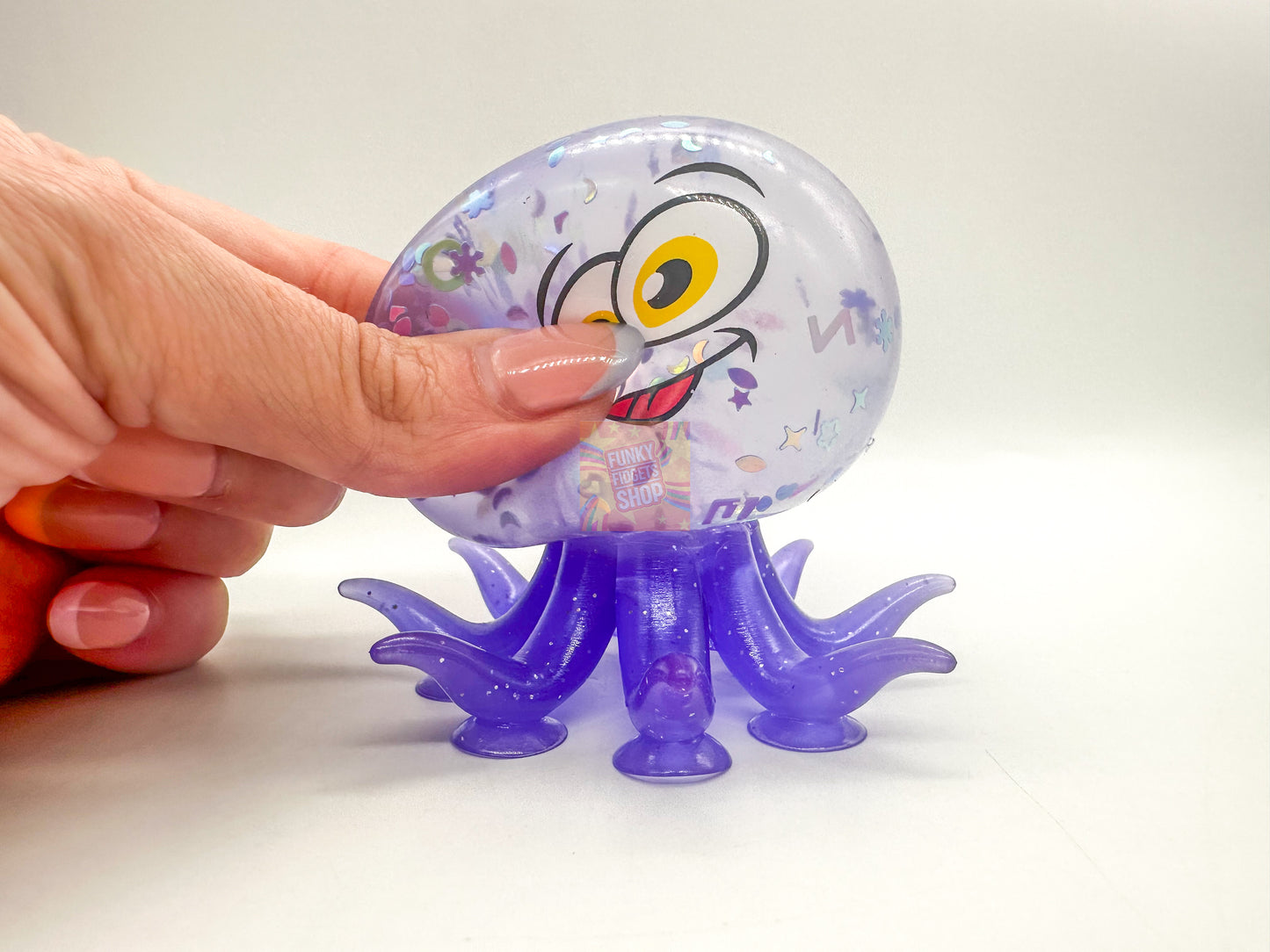 Octopus with suction suckers
