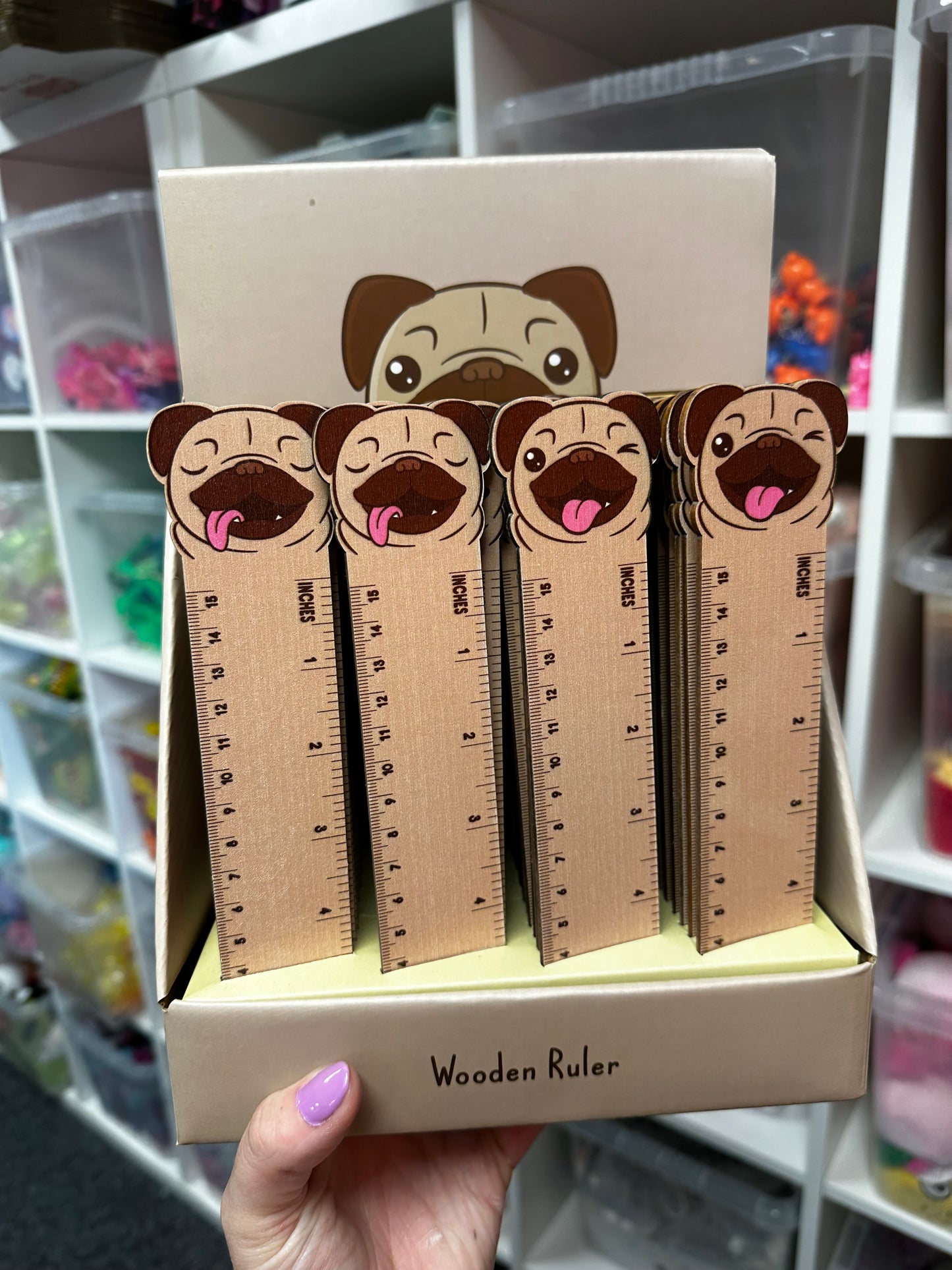 Pug Wooden Ruler