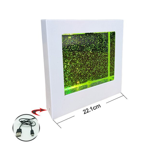 Sensory LED Glitter Filled Square Light