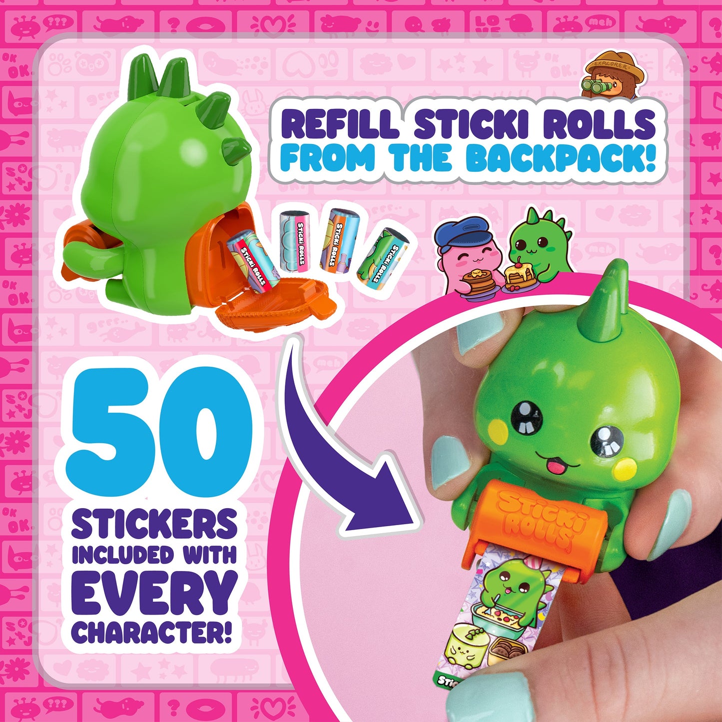 Sticki Rolls Sticki Mate Collectible Sticker Dispensers