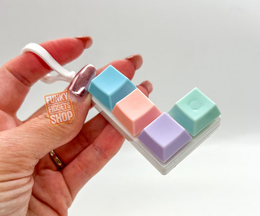 Fidget keyboard keychain