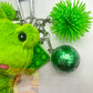 Funky Green Koosh Keychain