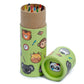 Zoo Pencil Pot with 12 Colouring Pencils