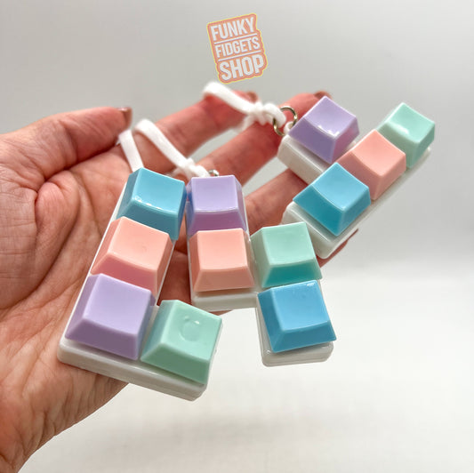 Fidget keyboard keychain