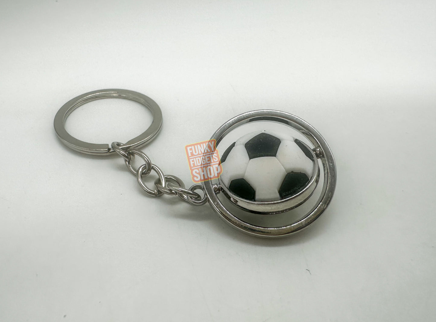Funky Football Spinning Keyring