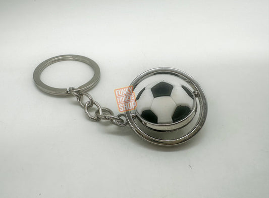 Funky Football Spinning Keyring