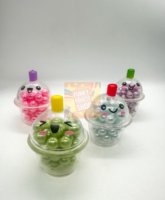 Liquidless bubble tea stress ball