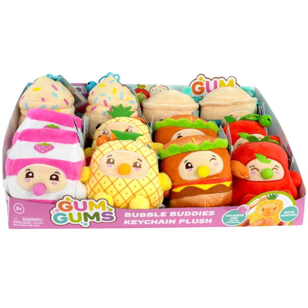 Gum Gum Bubble Blowing Plush Keychain