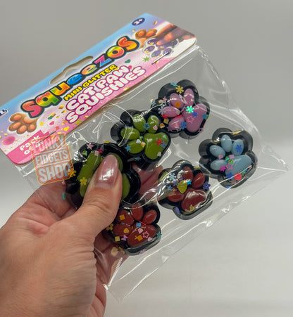 Squeezos Cat Paw Squishy Taba - 6 pack