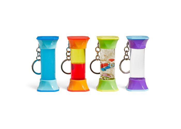 Soothing swirlies sensory tube keychain