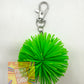 Funky Green Koosh Keychain
