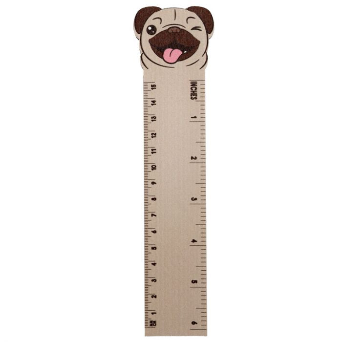 Pug Wooden Ruler