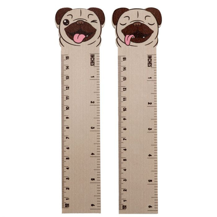 Pug Wooden Ruler