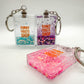 Funky Liquid Light up Keychain