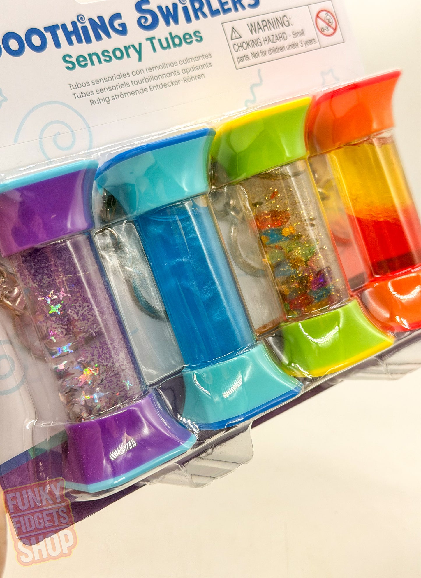 Soothing swirlies sensory tube keychain