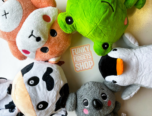 Giant Funky Plushies - Kenny, Sunny, Penny & Connie