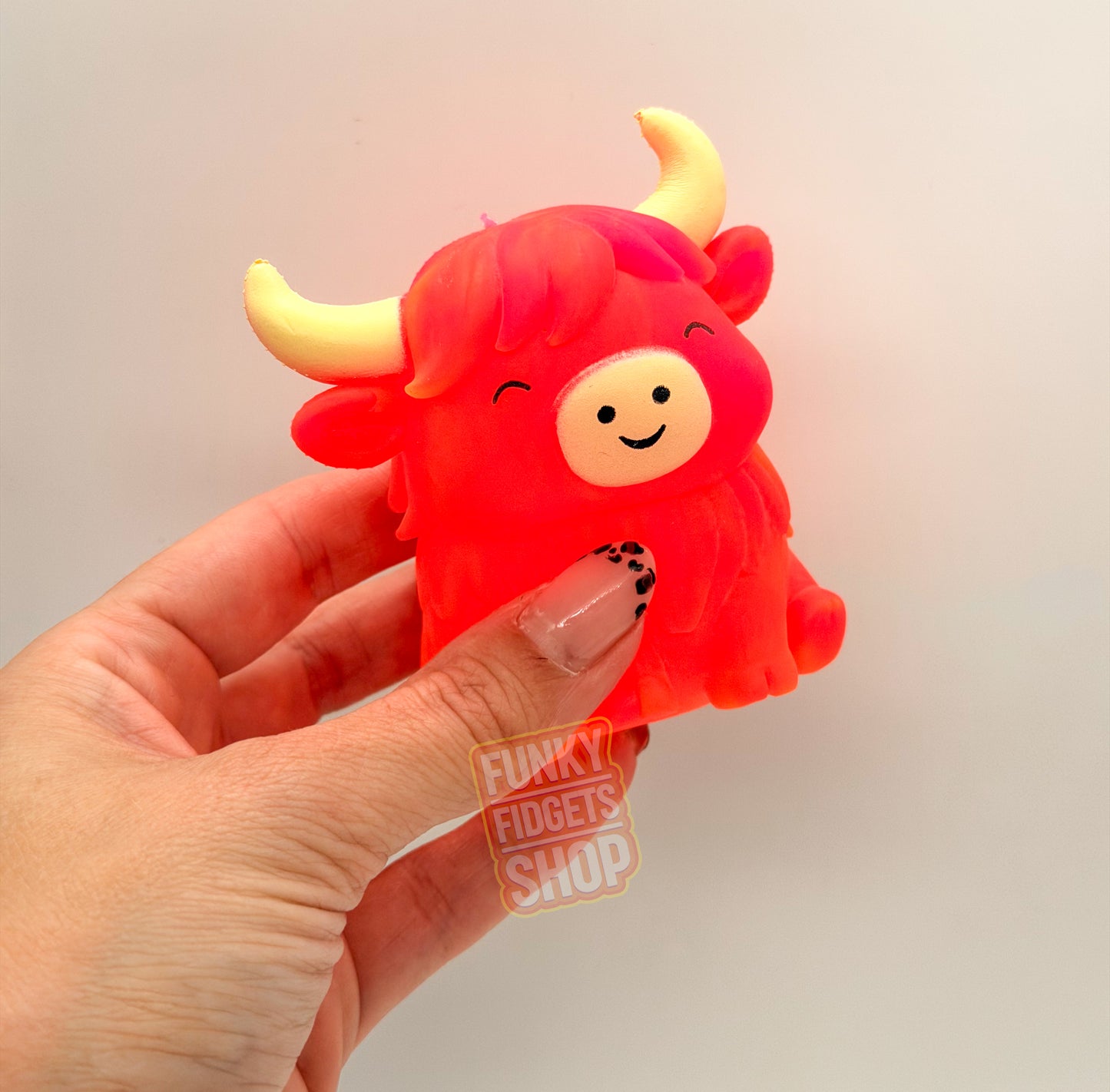 Funky highland cow sugar filled squishy