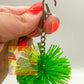 Funky Green Koosh Keychain