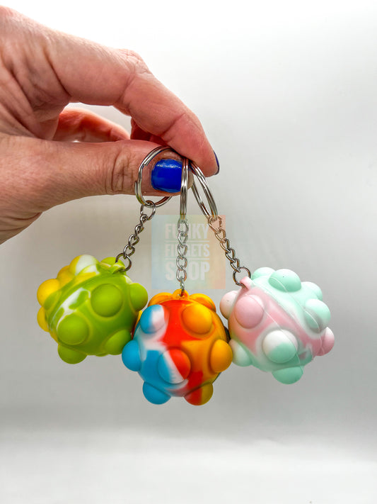 Pop it ball keychain