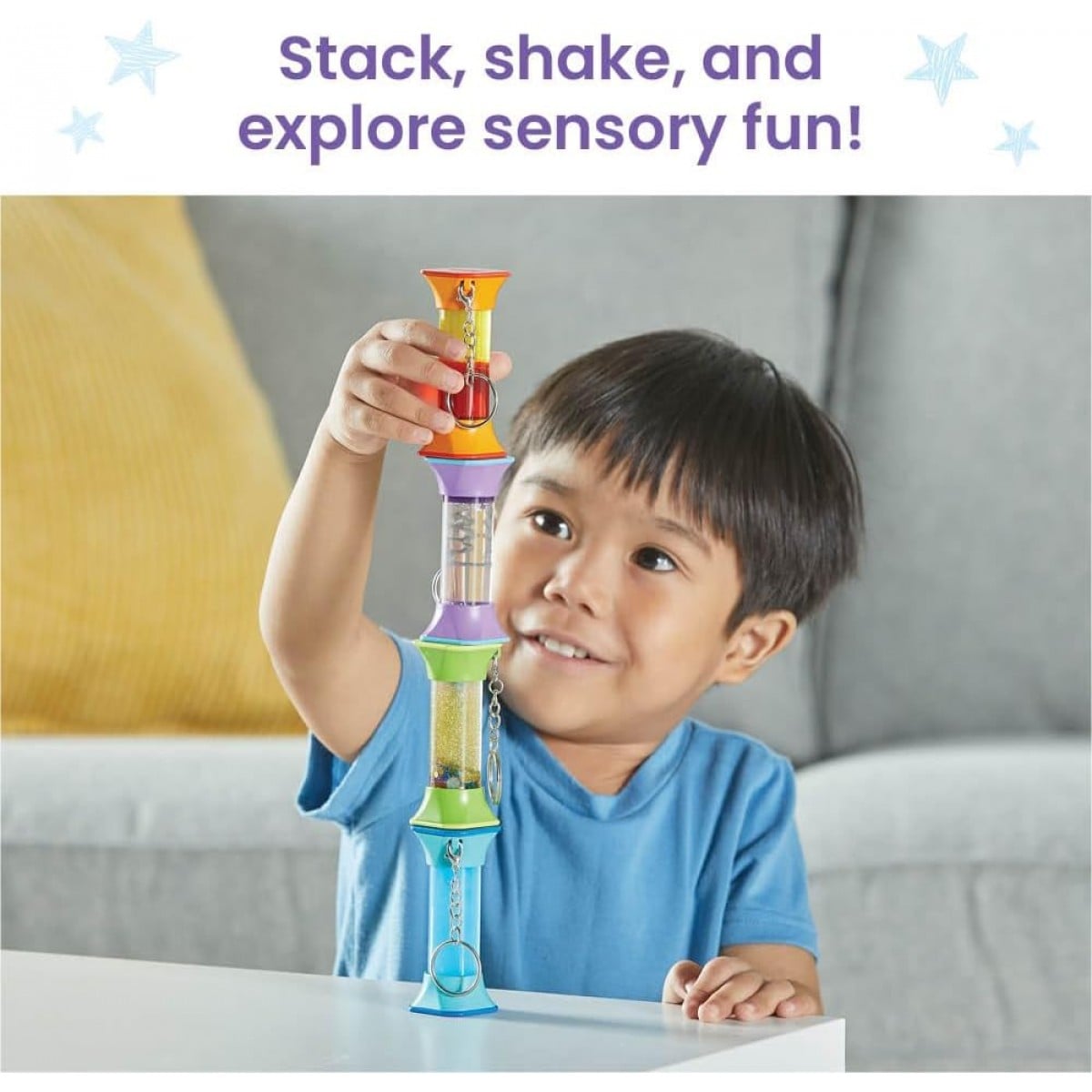 Soothing swirlies sensory tube keychain