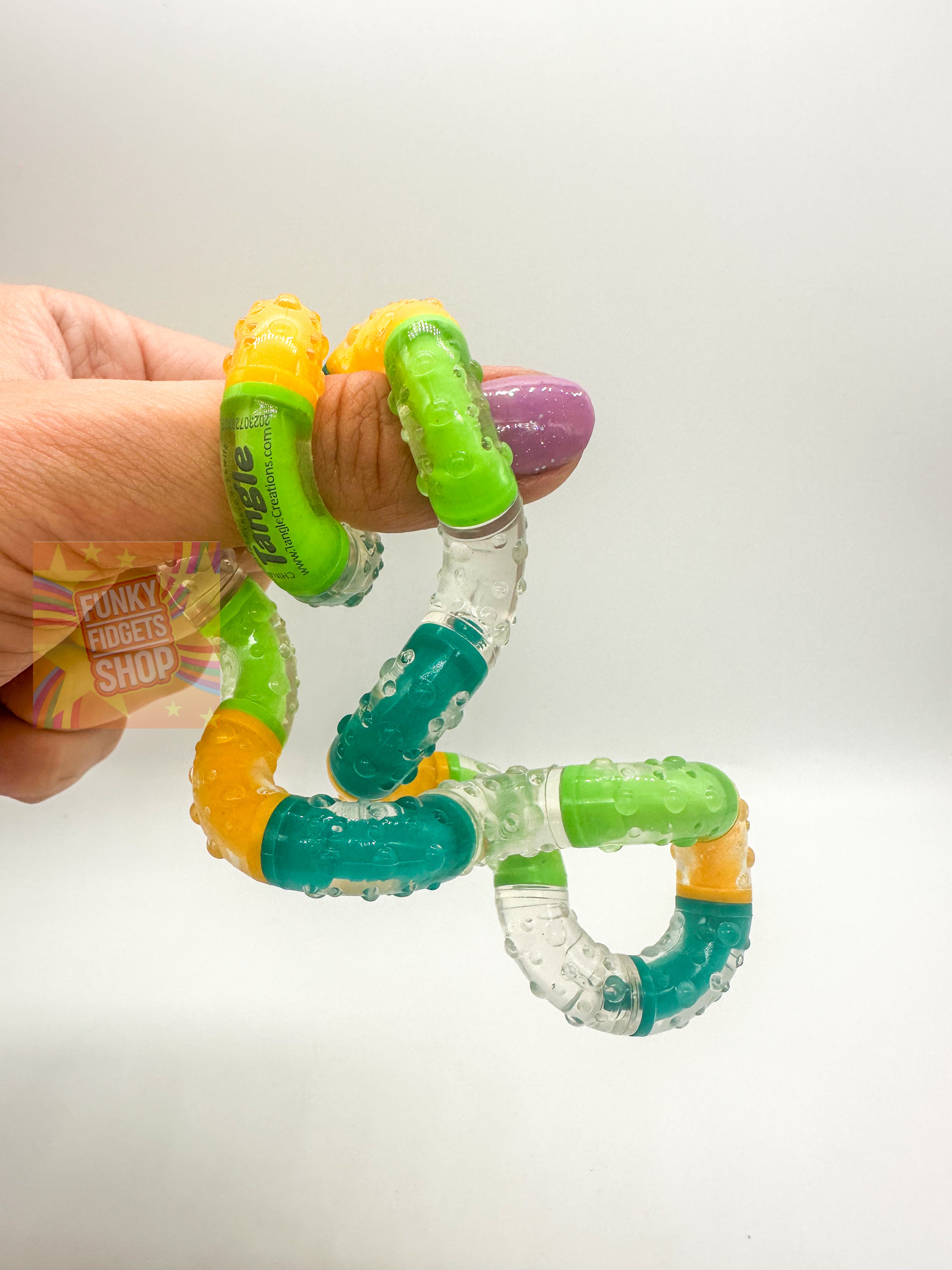 Tangle Jr. Fuzzies Jouet sensoriel pour enfant Orange Vert Bleu Tangle Jr. Fuzzies Jouet sensoriel pour enfant Orange Vert Bleu