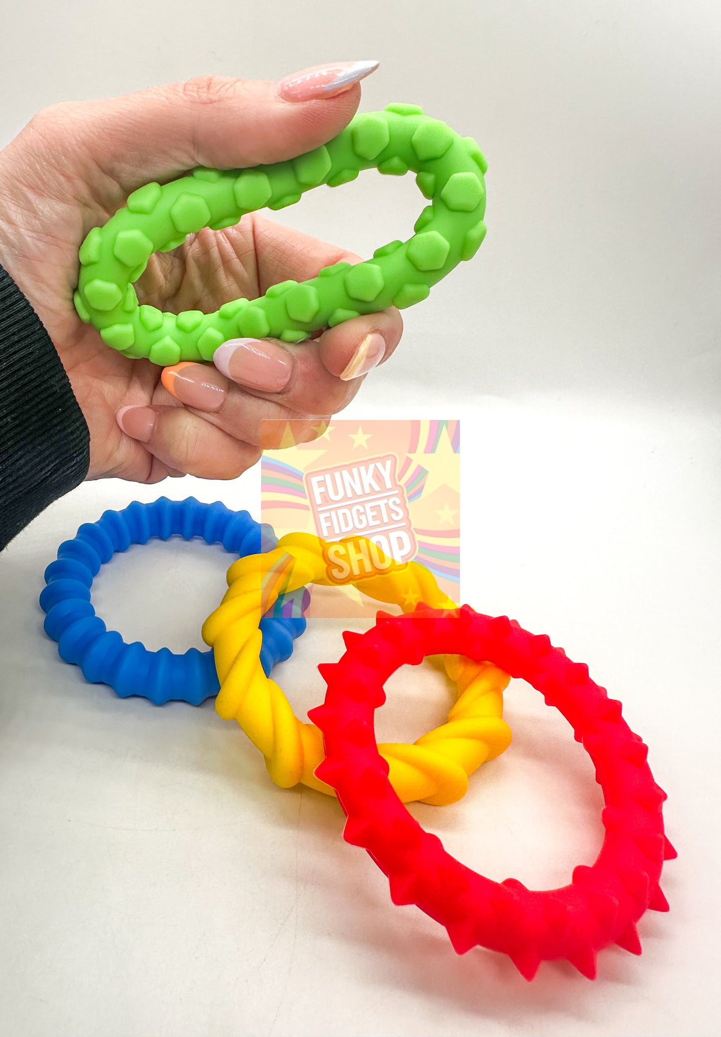 Chew safe sensory rings - 4 pack