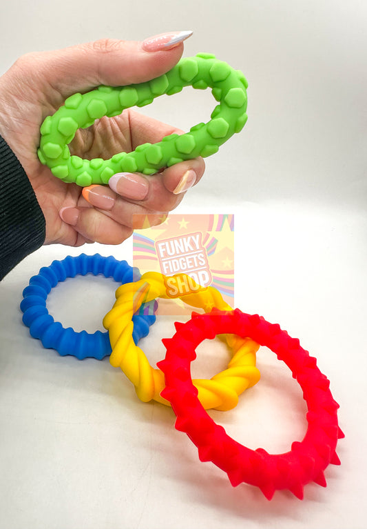 Chew safe sensory rings - 4 pack