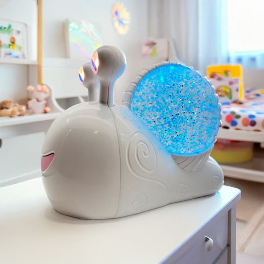 Light Up Snail Glitter Ball Lamp - Colour Changing Sensory Light