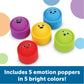 Rainbow emotions fidget poppers
