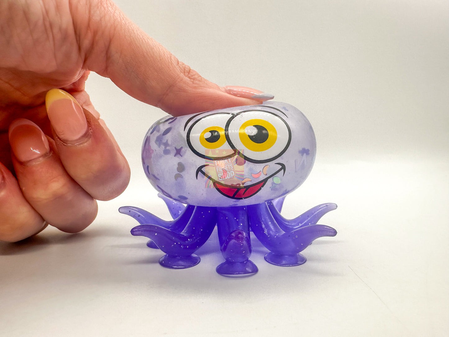 Octopus with suction suckers